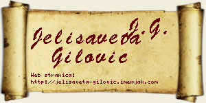 Jelisaveta Gilović vizit kartica